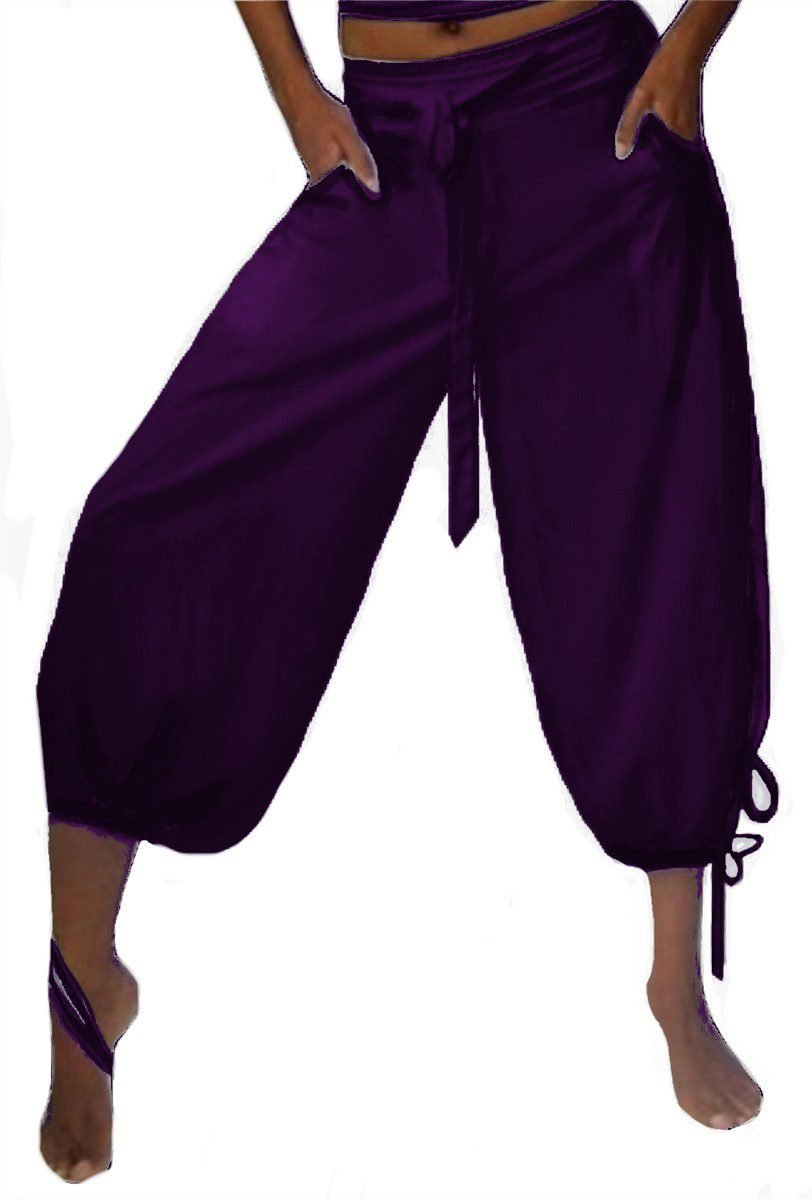 Stylish Capri Pants With Drawstring And Pockets LotusTraders