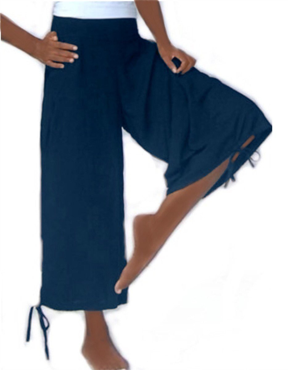 Stylish Capri Pants With Drawstring And Pockets LotusTraders