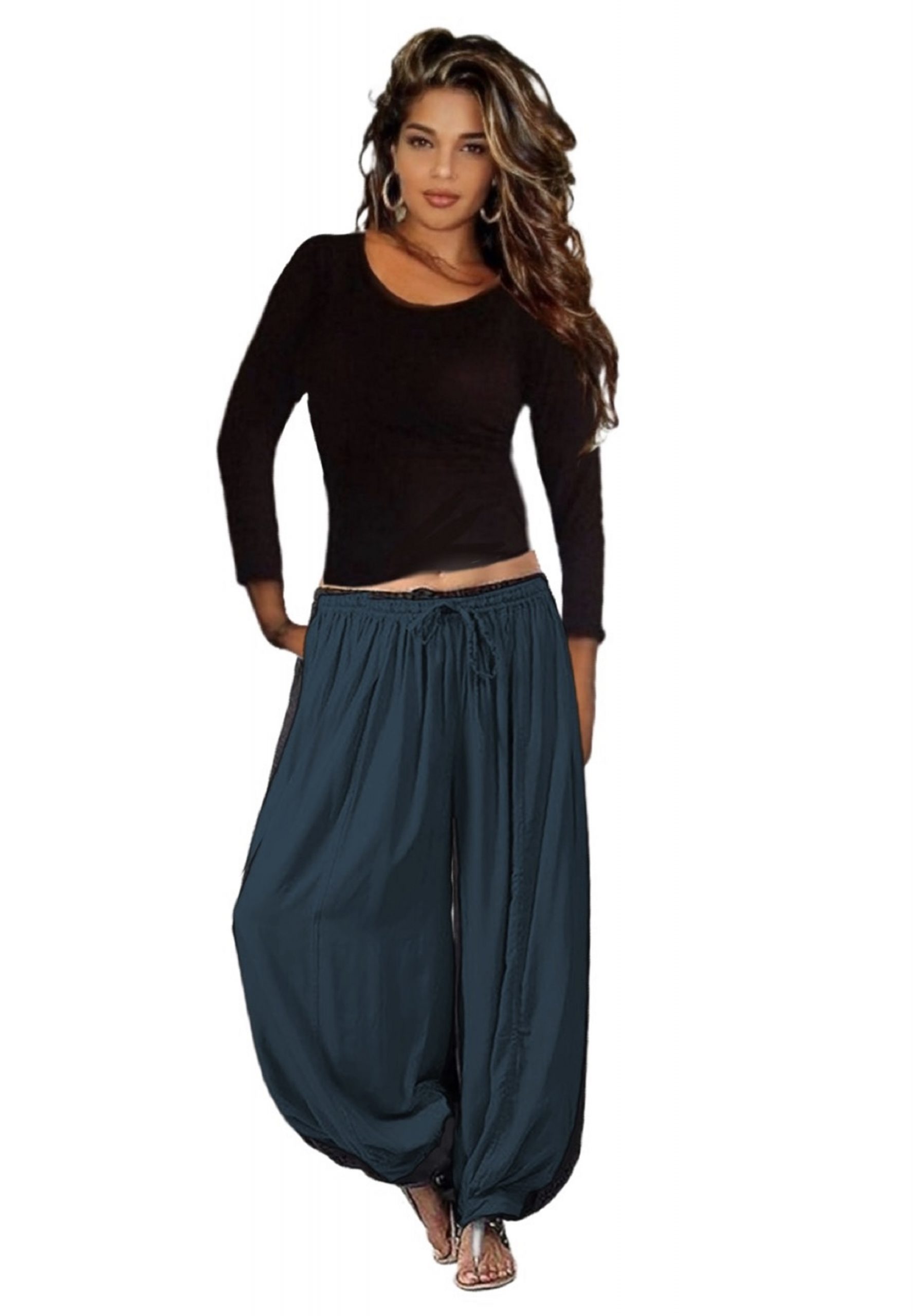 Casual Drawstring Solid Harem Pants  Pants for women, Boho outfits, Casual