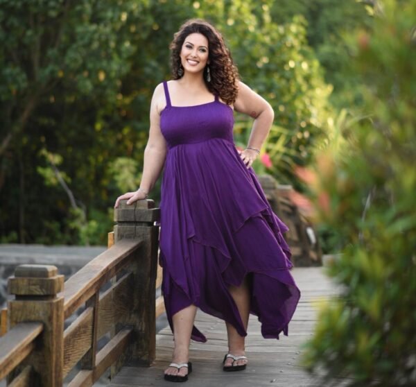 Bohemian, Pixie Dress, Hippie, Layered, LotusTraders, Misses to Plus, Vacation, C3760 Made to Order Blue One Size