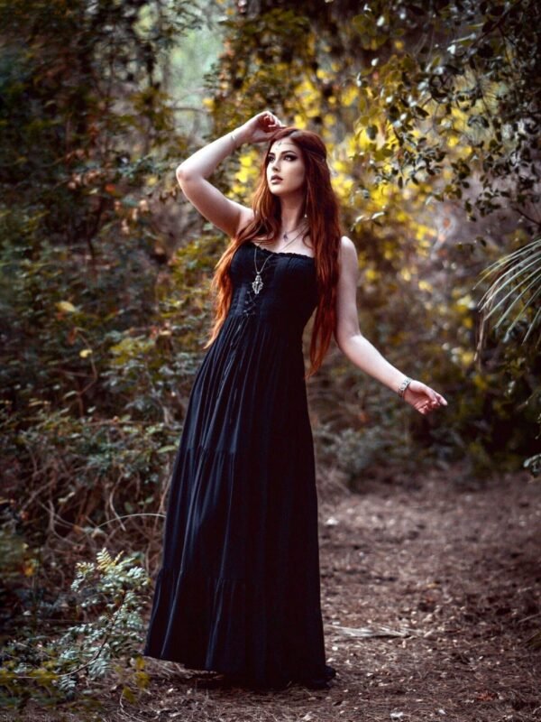cottagecore black dress Black cottagecore wedding dress