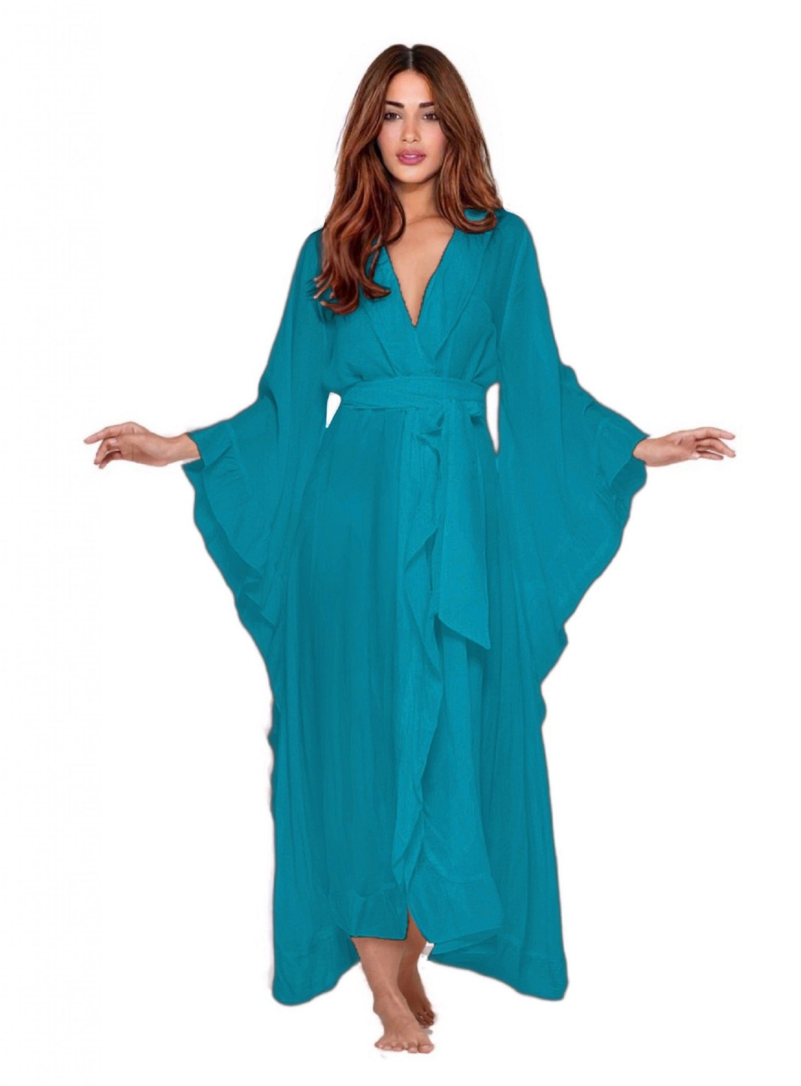 Kimono Jacket, Dress Gown, Launch, Tie Belt, Ruffle, Wrap Gown, Design