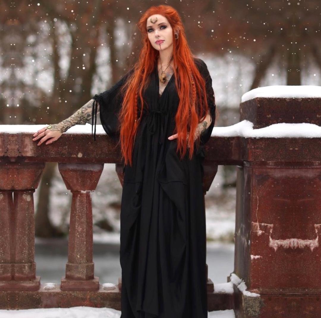 Women's Goddess Black Dress
