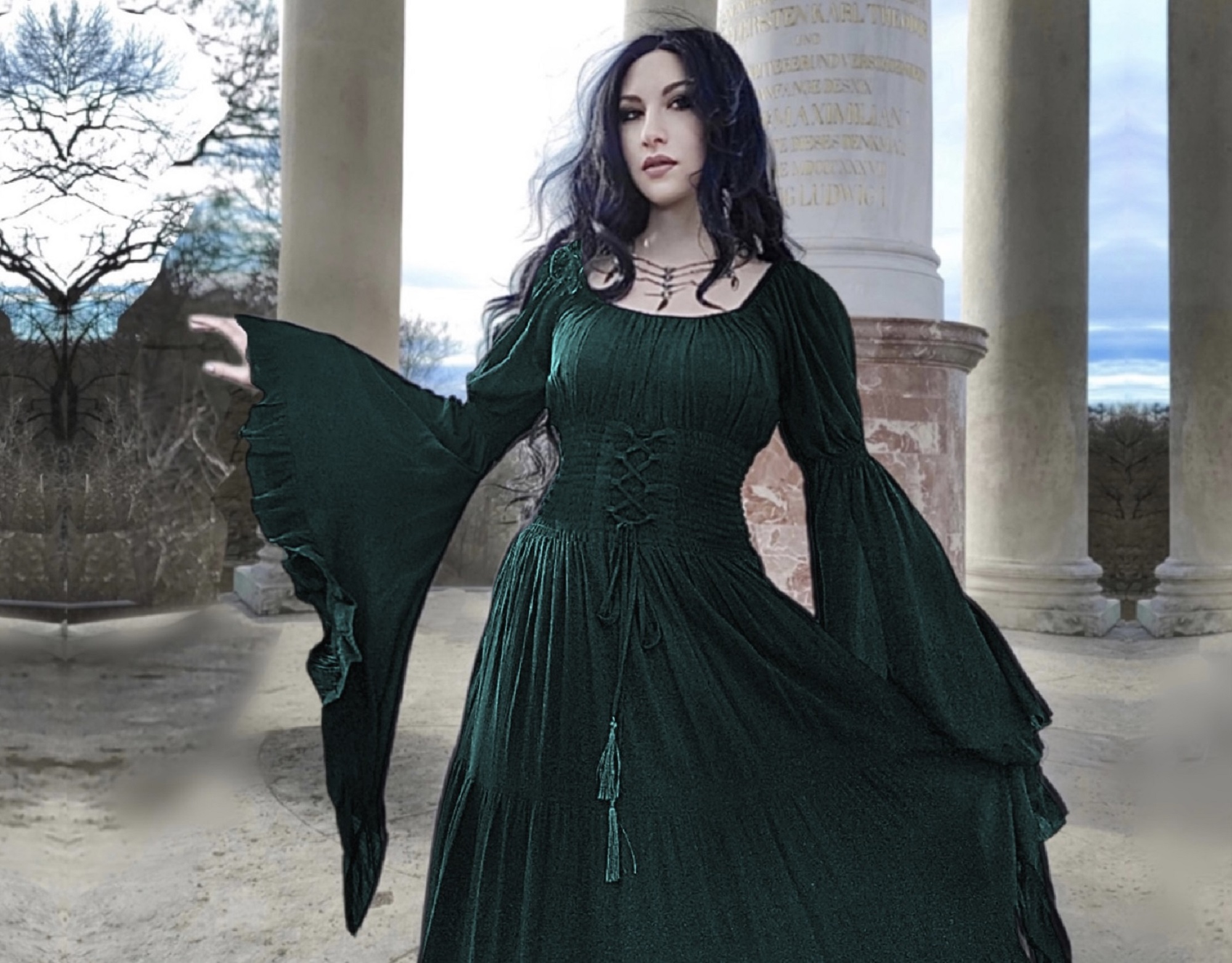 Morella Gown - Poe inspired steampunk Hammer Horrow goth ballgown by  Moonmaiden Gothic Clothing