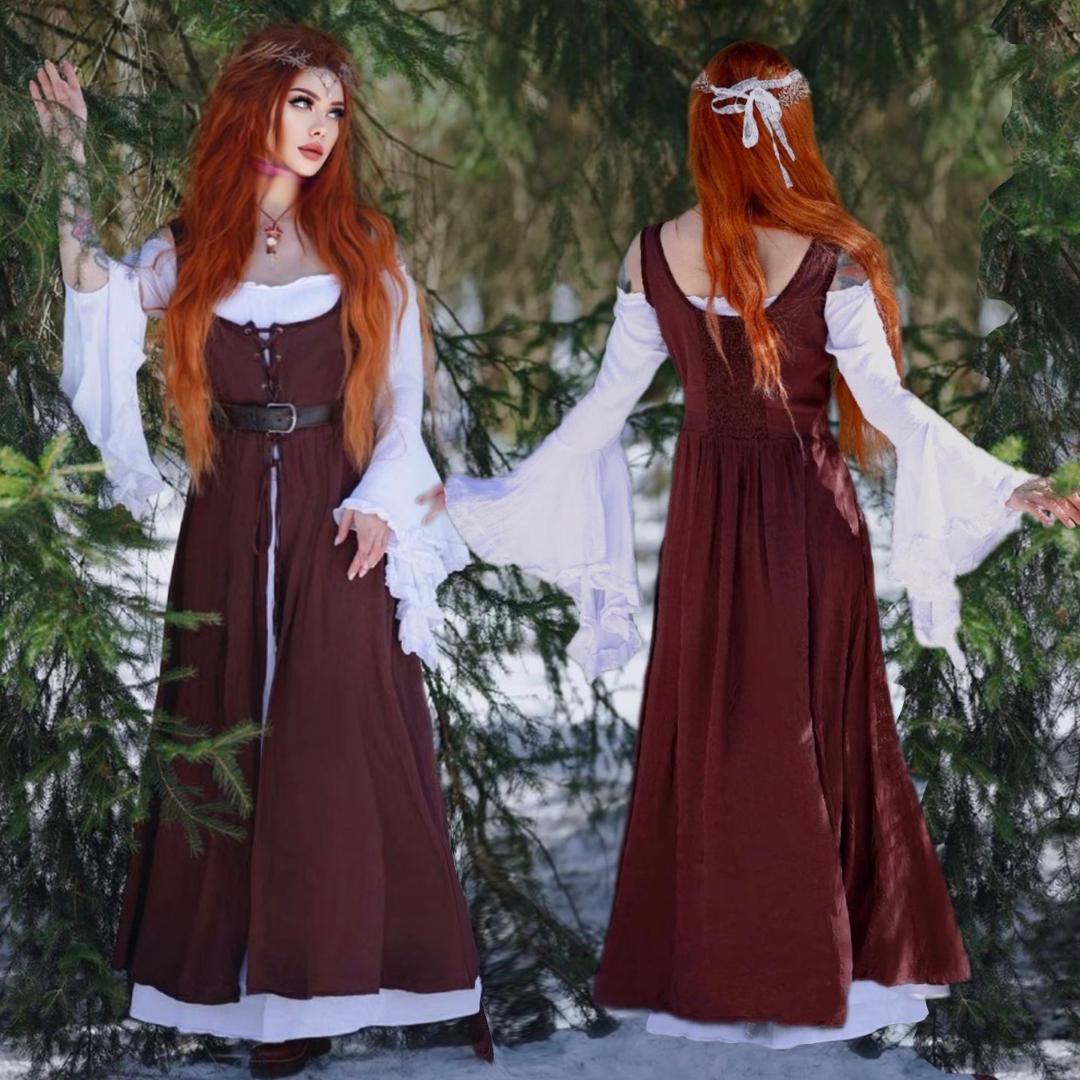 Boho Maxi Dress, Medieval Dress, Renaissance Dress, CottageGoth, All Size,  A200, Made to Order LotusTraders - LotusTraders