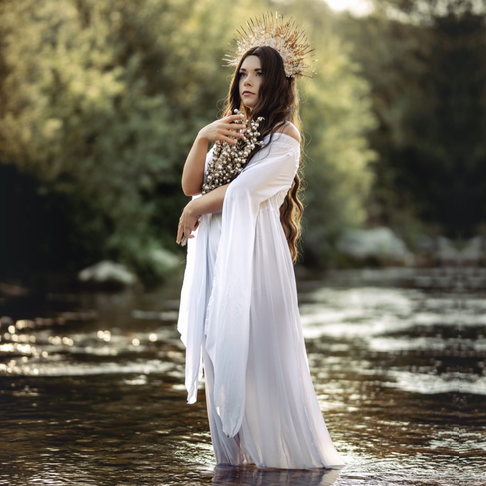 Renaissance Dress, Boho Maxi Dress, CottageGoth, Romantic Dress ...