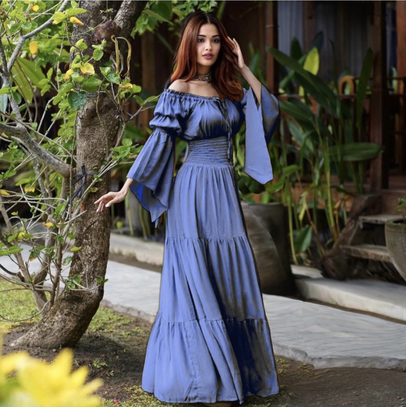 SHORT PEASANT DRESS LOST CITY