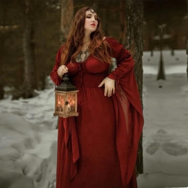boho maxi dress winter Bohemian v-neck dress for fall