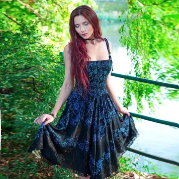 boho asymmetrical dress Ecru and Sap Green Checks Crinkled Cotton Asymmetrical Boho Dress