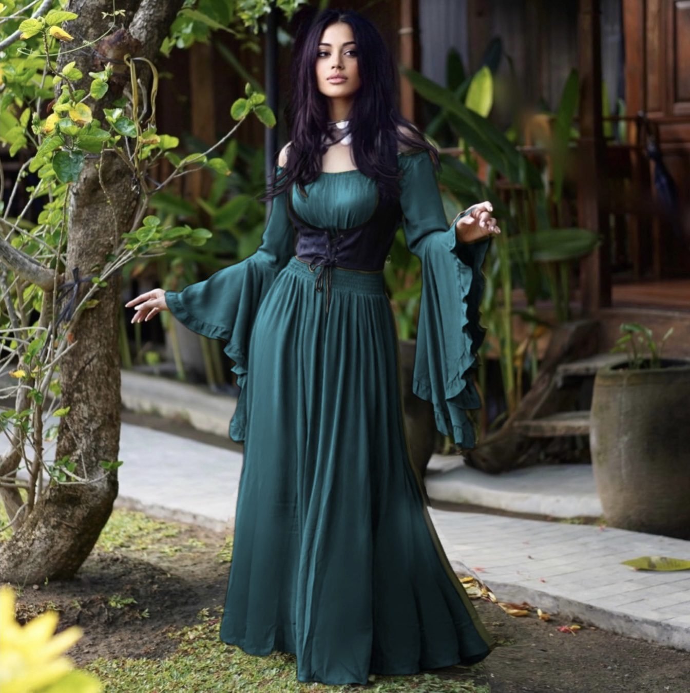 Corset Bustier Overbust Femme Jupe Multi Couche Tulle 2 Pièces Vintage