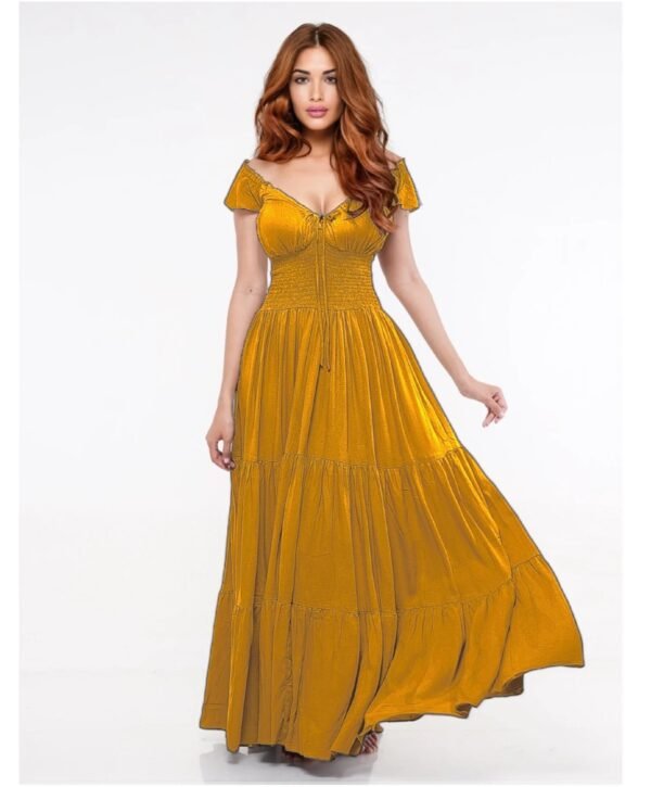 Boho Dress, Peasant Dress, Cottagecore Dress, Womens Clothing, Viking Party  Dress, Smocked Tiers Crinkle Rayon, Made To Order D8342 Lotustraders