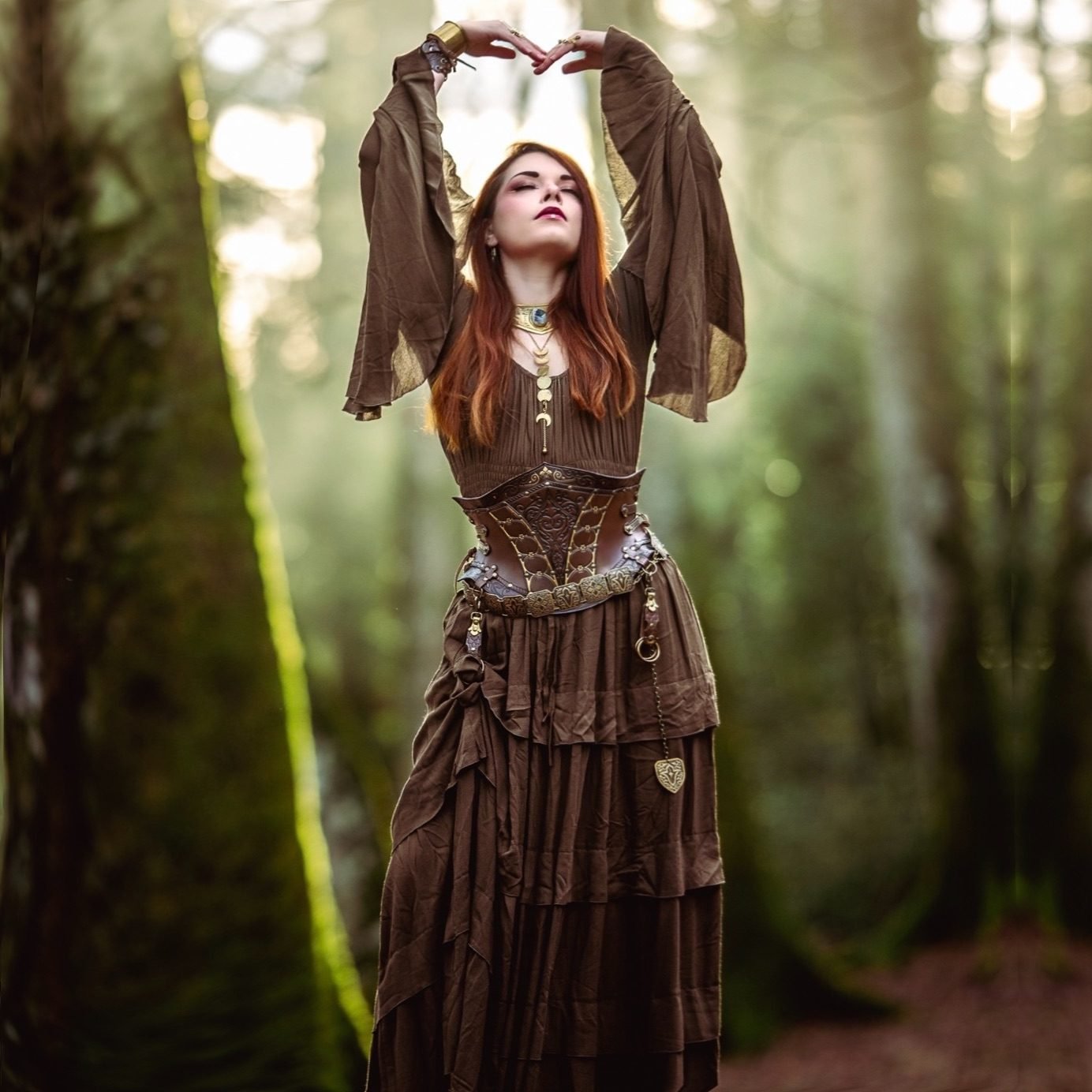 brown gothic dress Ins Gothic A Line Dress for Women Vintage Off Shoulder Lace Trim Floral  Dresses Medieval Steampunk Dress Halloween Costume