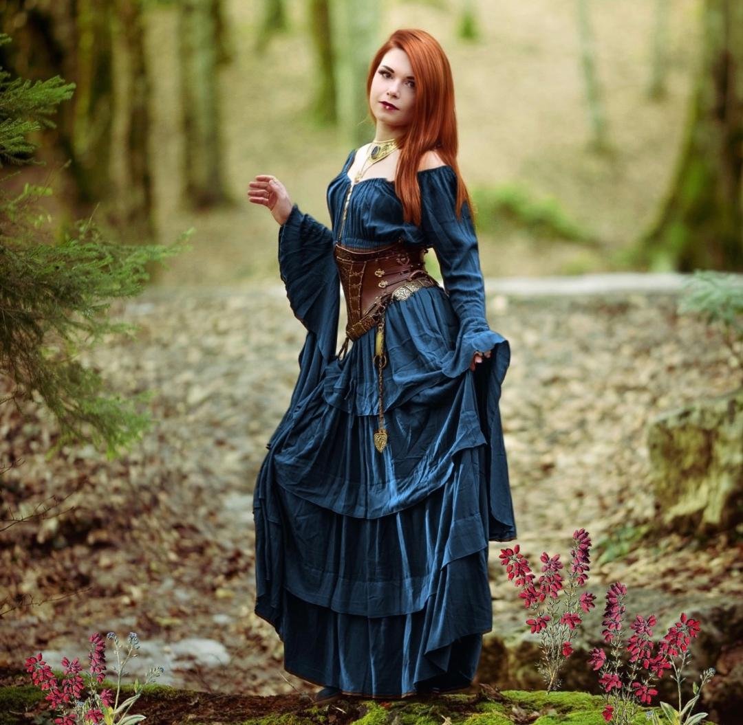 Cottagecore Dress, Romantic Dress, Renaissance Medieval, F8110, Made to ...