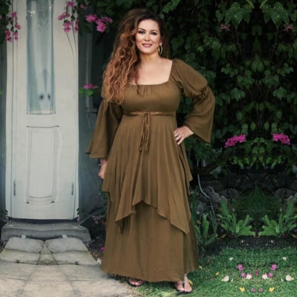 plus size cottagecore dress Amazon fashion finds: dress! This is $36 and a dupe for a free people dress . Link in bio! #midsizegal #midsizefashion #midsizetiktok #amazonfashionfinds #amazonspringfashion Embrace a retro vibe with this flowy maxi dress that exudes a relaxed and loose fit Plus Size, Cottagecore Dress, Maxi
