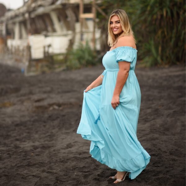 Peasant Dress, Empire Waist, Short Sleeve, On Off Shoulder, Women's Clothing, LotusTraders Y9770 Made To Order Mauve 5X