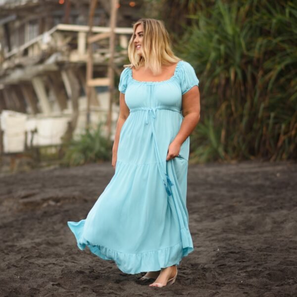 Peasant Dress Empire Waist Peasant Dress, Plus Size, Empire Waist, Short  Sleeve, On Off